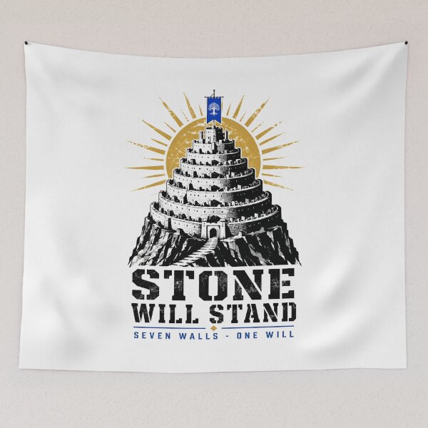 Item preview, Stone Will Stand Seven Walls One Will Fantasy Fortress designed and sold by Fenay Designs.