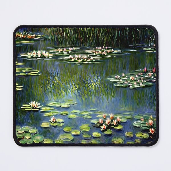Item preview, Pool with Waterlilies: Impression of Tranquil Waters, Floating Blossoms designed and sold by artdesignsnow.