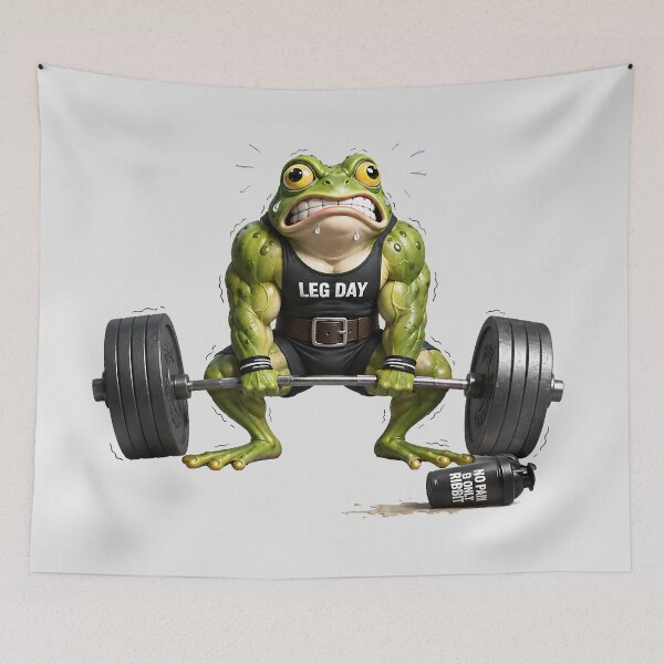Item preview, Gym Frog Leg Day Deadlift No Pain Only Ribbit designed and sold by MythicCotton.