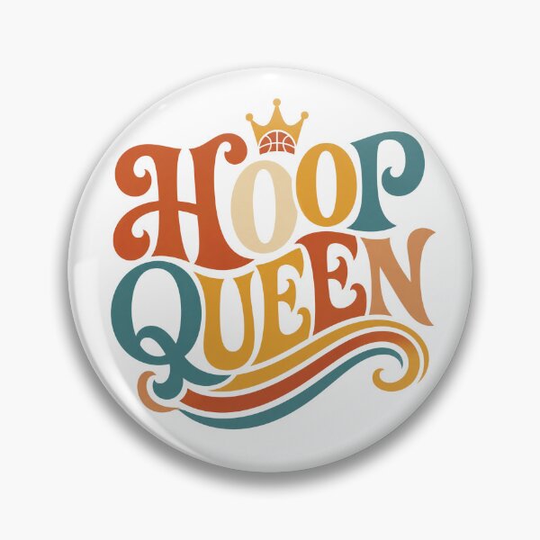 Item preview, Hoop Queen Retro 70s Wavy Typography Basketball Crown Design designed and sold by Bhinfy.
