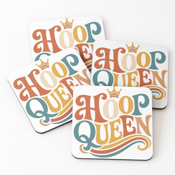 Item preview, Hoop Queen Retro 70s Wavy Typography Basketball Crown Design designed and sold by Bhinfy.