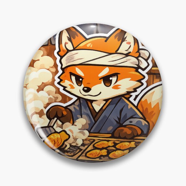 Item preview, Cute Fox Taiyaki Shop Sticker – Japanese Street Food Nostalgia Kawaii Anime Vinyl Sticker designed and sold by kawaii animal store (in Japan).