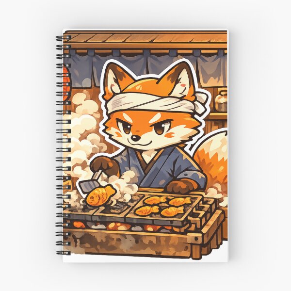 Item preview, Cute Fox Taiyaki Shop Sticker – Japanese Street Food Nostalgia Kawaii Anime Vinyl Sticker designed and sold by kawaii animal store (in Japan).