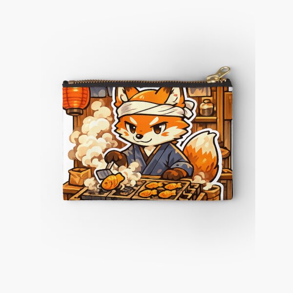 Item preview, Cute Fox Taiyaki Shop Sticker – Japanese Street Food Nostalgia Kawaii Anime Vinyl Sticker designed and sold by kawaii animal store (in Japan).