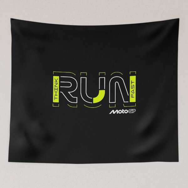 Item preview, Think Run Fast MotoGP Racing Geometric Typography designed and sold by Stotee.
