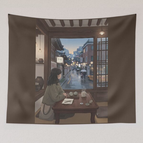 Item preview, Seoul Escape: Peaceful Teahouse View in a Traditional Alley designed and sold by SOOstudio73.