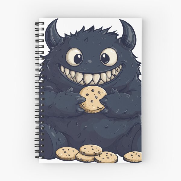 Item preview, Creepy Cute Blue Monster with Horns Kawaii Illustration designed and sold by DeadPixlDesigns.