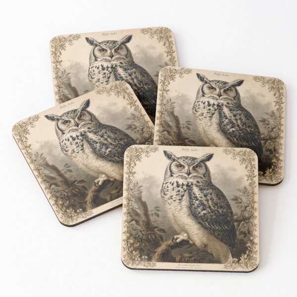 Item preview, T-Shirt - Sticker - Vintage Eurasian Eagle-Owl Print designed and sold by ForeverPrintsOK.