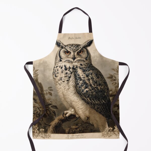 Item preview, T-Shirt - Sticker - Vintage Eurasian Eagle-Owl Print designed and sold by ForeverPrintsOK.