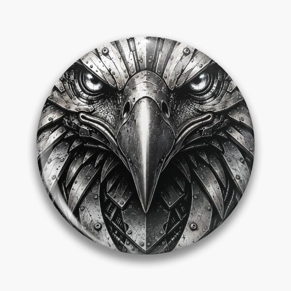 Item preview, Steel Eagle V3 – Industrial Metal Eagle Head | Steel Beast Mechanical Predator designed and sold by SteelCoat Studio.