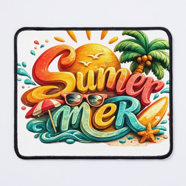 Item preview, Vibrant Summer Vibes Typographic Art designed and sold by GUINewAlex.