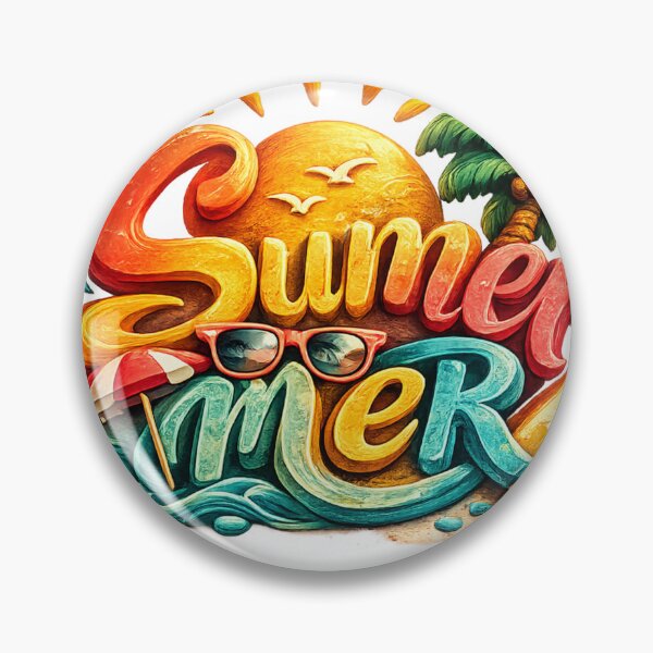 Item preview, Vibrant Summer Vibes Typographic Art designed and sold by GUINewAlex.