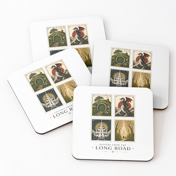Item preview, Letters From The Long Road Vintage Fantasy Stamp Art designed and sold by Fenay Designs.