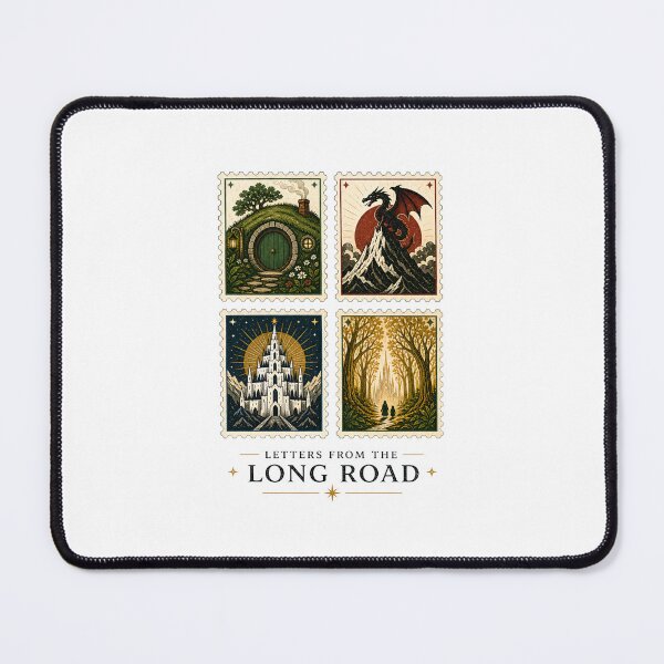 Item preview, Letters From The Long Road Vintage Fantasy Stamp Art designed and sold by Fenay Designs.