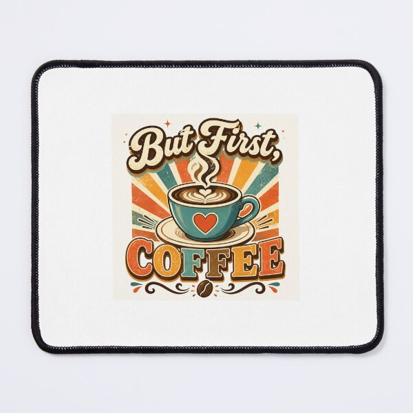 Item preview, But First Coffee Retro Vintage Design | Colorful Coffee Lover Gift designed and sold by OakEmber.