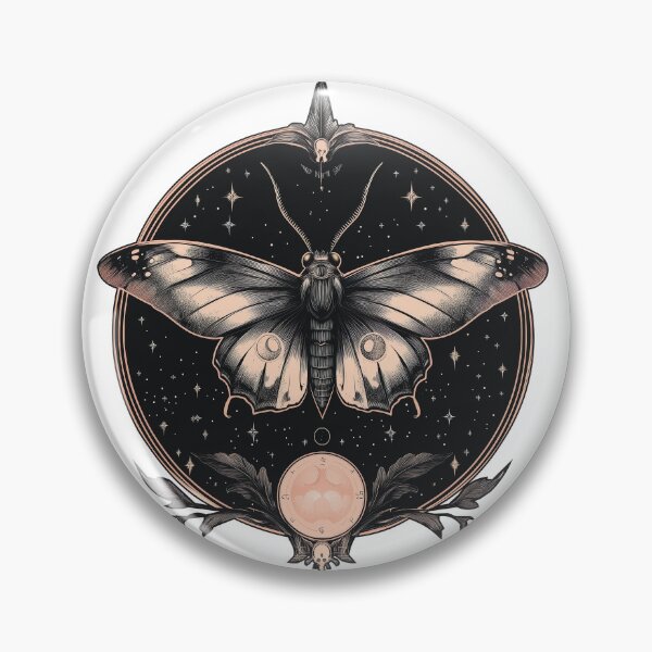Item preview, Mystical Moth Celestial Moon Phase Occult Illustration Design designed and sold by DeadPixlDesigns.