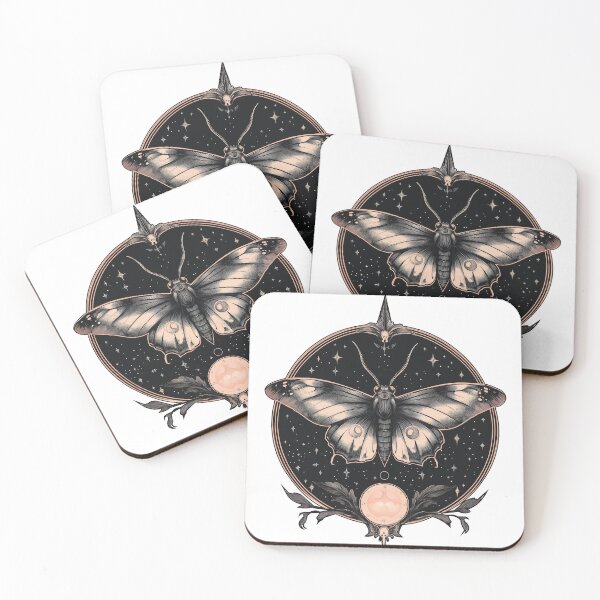 Item preview, Mystical Moth Celestial Moon Phase Occult Illustration Design designed and sold by BLKBNNY.