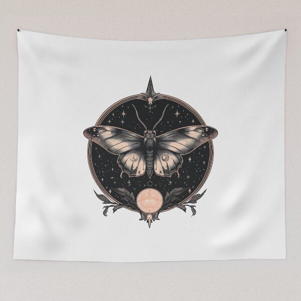 Item preview, Mystical Moth Celestial Moon Phase Occult Illustration Design designed and sold by DeadPixlDesigns.