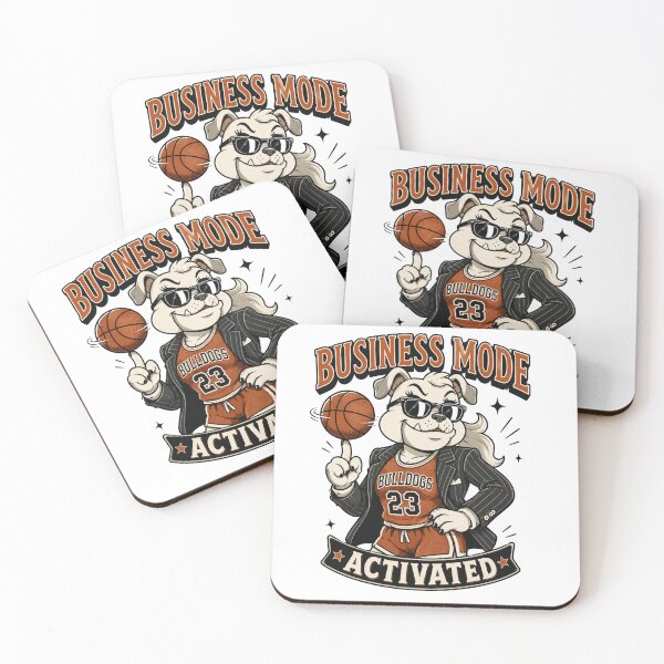 Item preview, Business Mode Activated Cute Bulldog Basketball Vintage Mascot designed and sold by Bhinfy.