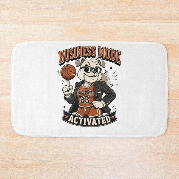 Item preview, Business Mode Activated Cute Bulldog Basketball Vintage Mascot designed and sold by Bhinfy.