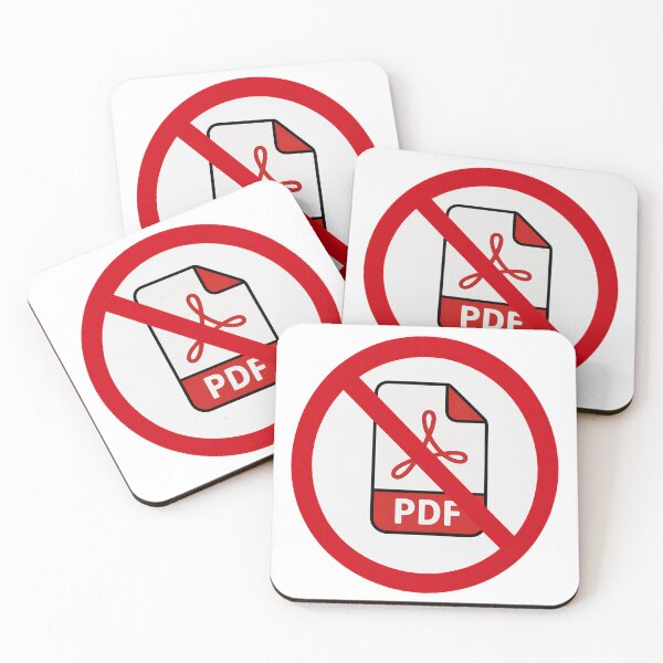 Item preview, No PDF Funny Anti PDF File Format Design designed and sold by MonkiFlipp.