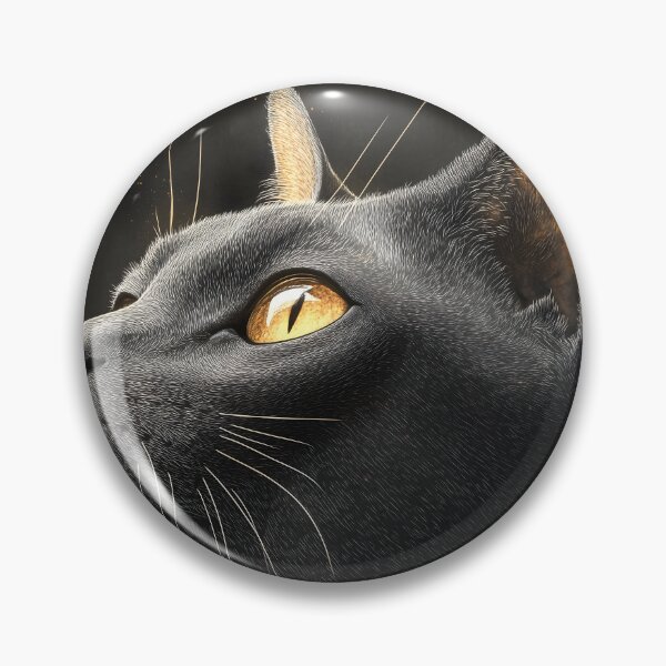 Item preview, Sphynx Cat Golden Eyes Black Feline Mystic Moonwatcher designed and sold by mildaclairmo.