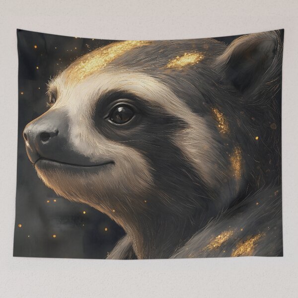 Item preview, Sloth Golden Fur Fantasy Animal Mystic Forest Dream designed and sold by mildaclairmo.