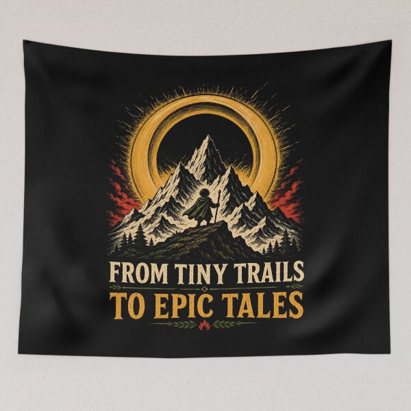 Item preview, From Tiny Trails To Epic Tales Mountain Ring Journey Art designed and sold by Fenay Designs.
