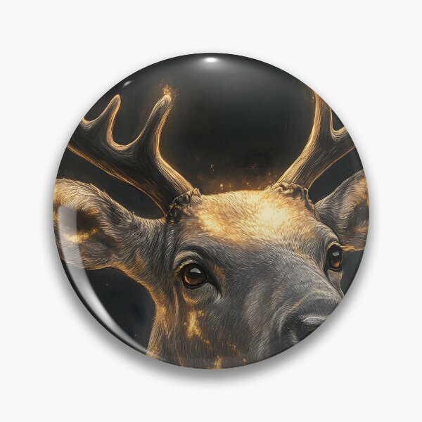 Item preview, Reindeer Caribou Golden Antlers Forest Spirit Glow designed and sold by mildaclairmo.