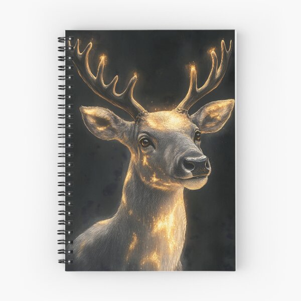 Item preview, Reindeer Caribou Golden Antlers Forest Spirit Glow designed and sold by mildaclairmo.