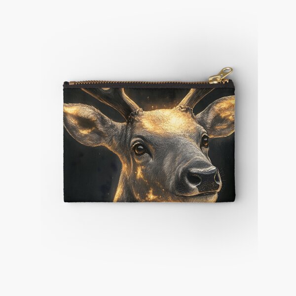 Item preview, Reindeer Caribou Golden Antlers Forest Spirit Glow designed and sold by mildaclairmo.
