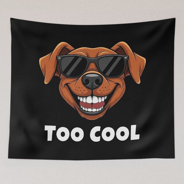 Item preview, Too Cool Funny Dog Glasses Retro Cartoon Graphic designed and sold by DigitalArtx-com.