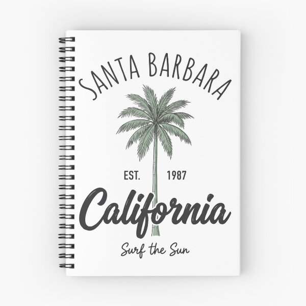 Item preview, Santa Barbara California Vintage Surf Palm Tree designed and sold by Emerald Deep.