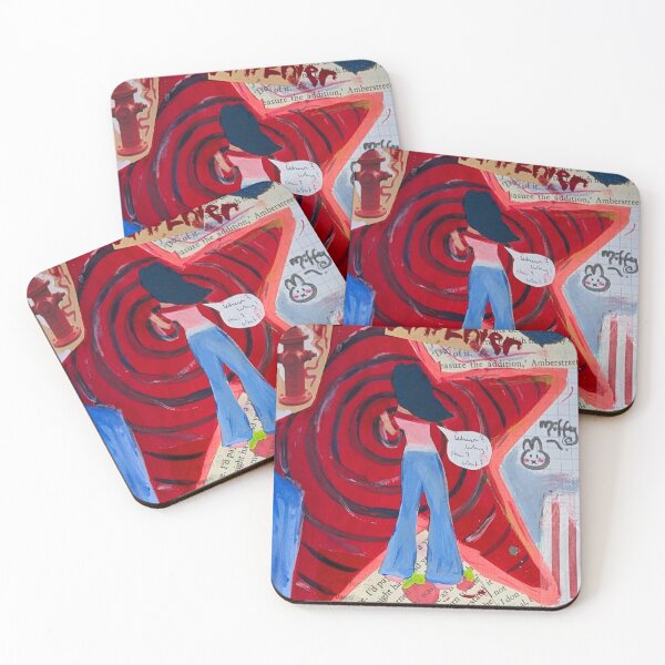 Item preview, Surreal Red Spiral Star Weirdcore Collage Art designed and sold by Canvas & Chaos.