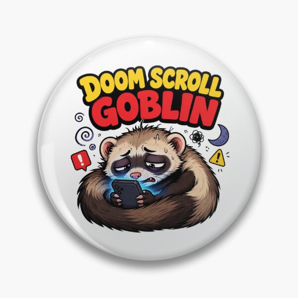 Item preview, Funny Ferret Doomscrolling Phone Gift designed and sold by Gentlestate.
