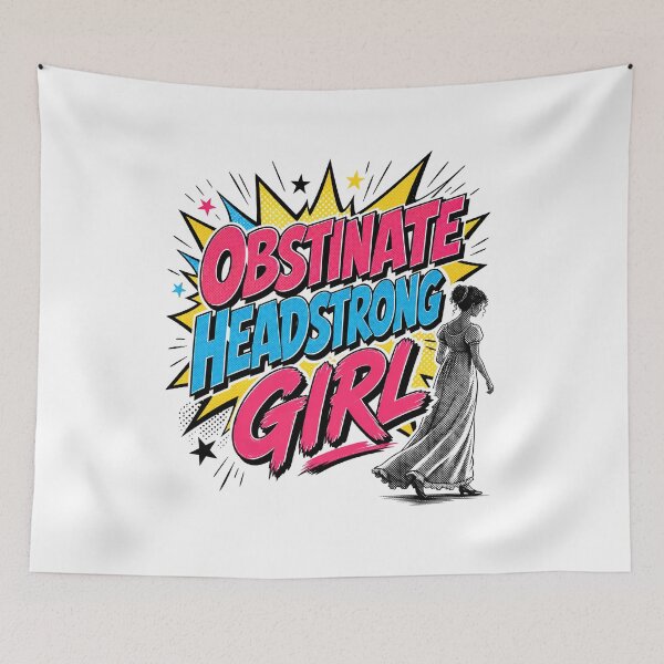 Item preview, Obstinate Headstrong Girl Pride and Prejudice Pop Art designed and sold by Fenay Designs.