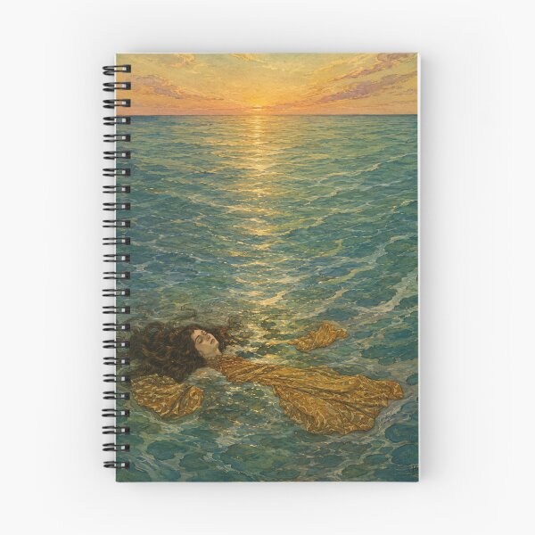 Item preview, The mermaid - Death by Edmund Dulac - Vintage Seascape Painting Floating Woman Wall Art for Coastal Decor Lovers designed and sold by RickE.