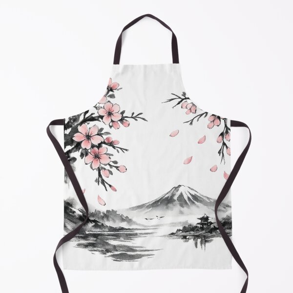 Item preview, Japanese cherry blossom pattern, brush-painting (ink wash) style_01 designed and sold by JpnArts-Sak981.