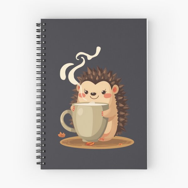 Item preview, Cute Hedgehog Hugging Coffee Cup Kawaii Cozy Animal T-Shirt designed and sold by WrongGift.