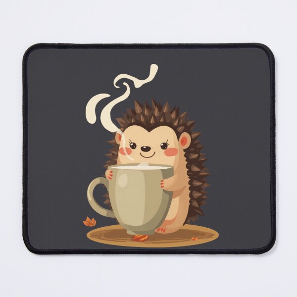 Item preview, Cute Hedgehog Hugging Coffee Cup Kawaii Cozy Animal T-Shirt designed and sold by WrongGift.