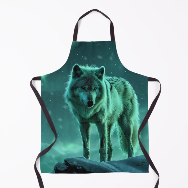 Artikelvorschau, Nordlichter Arktischer Wolf entworfen und verkauft von QuantumDrift.