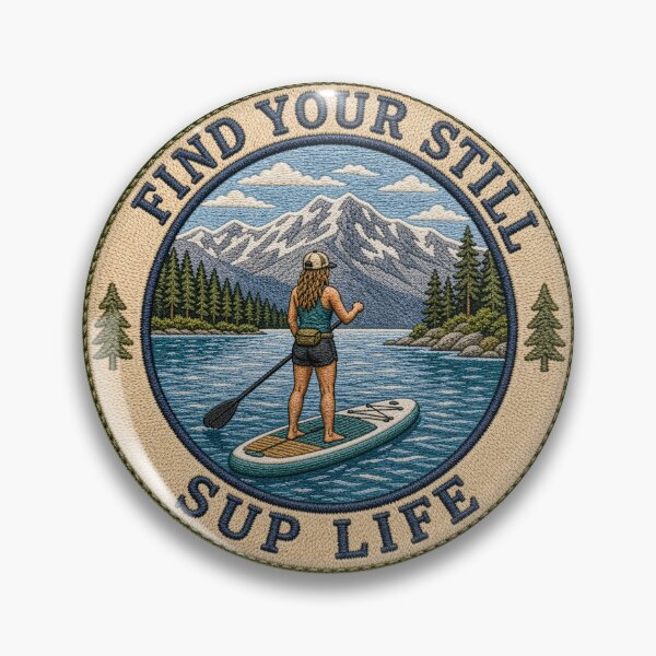 Item preview, SUP Life Merit Badge Embroidered Patch Style Paddle Board Sticker Outdoor Gear Gift designed and sold by sharifex.
