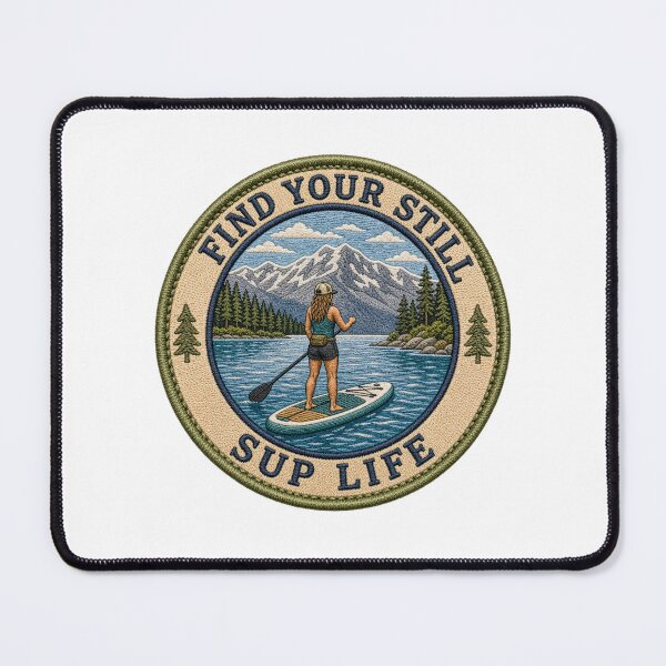 Item preview, SUP Life Merit Badge Embroidered Patch Style Paddle Board Sticker Outdoor Gear Gift designed and sold by sharifex.