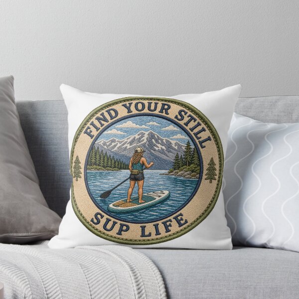 Item preview, SUP Life Merit Badge Embroidered Patch Style Paddle Board Sticker Outdoor Gear Gift designed and sold by sharifex.