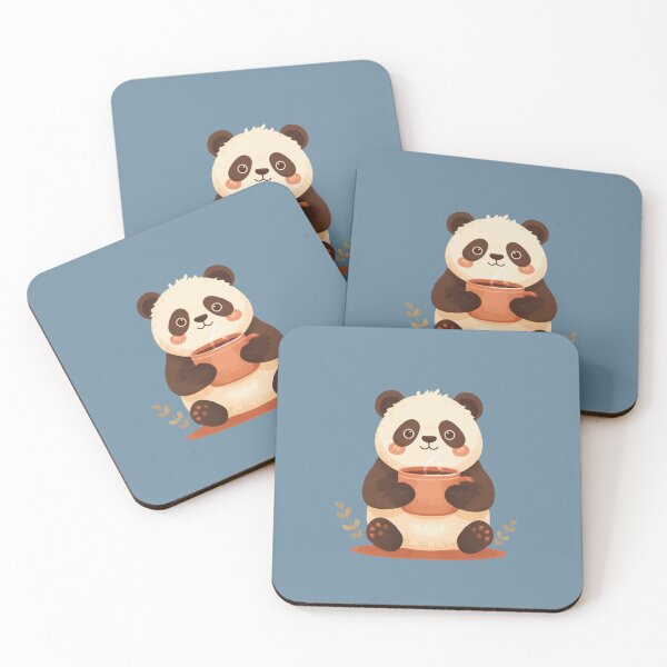 Item preview, Cozy Panda Holding Coffee Cup Morning Kawaii Animal T-Shirt designed and sold by WrongGift.