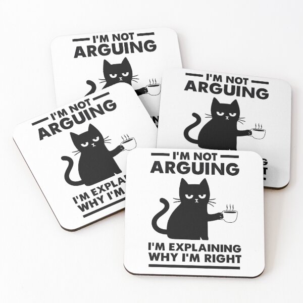 Item preview, I'm Not Arguing, I'm Explaining Why I'm Right – Funny Cat Coffee Lover designed and sold by Dragstrider.