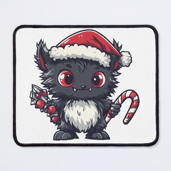 Item preview, Cute Creepy Christmas Monster Santa Hat Candy Cane Design designed and sold by DeadPixlDesigns.