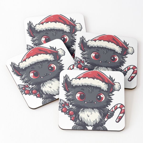 Item preview, Cute Creepy Christmas Monster Santa Hat Candy Cane Design designed and sold by DeadPixlDesigns.