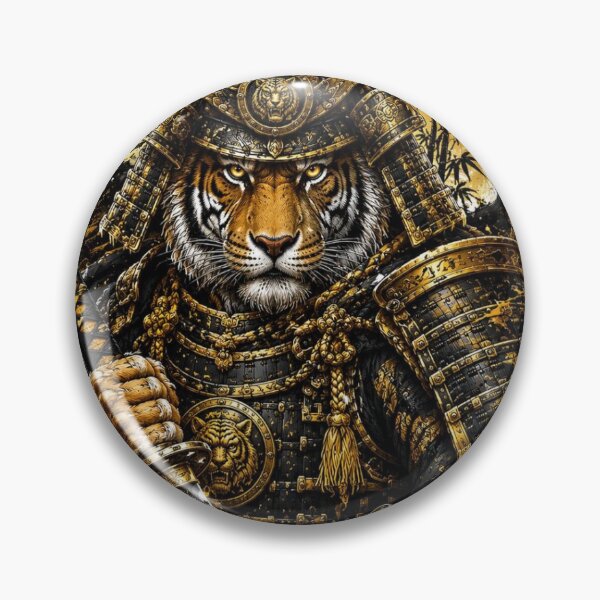 Item preview, Golden Tiger Samurai Warrior Art designed and sold by Rogue Heart Collective™.