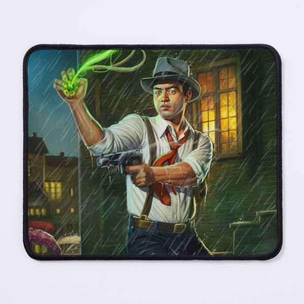 Item preview, Noir Detective Fighting Eldritch Tentacles designed and sold by ArtOfBlacksmith.